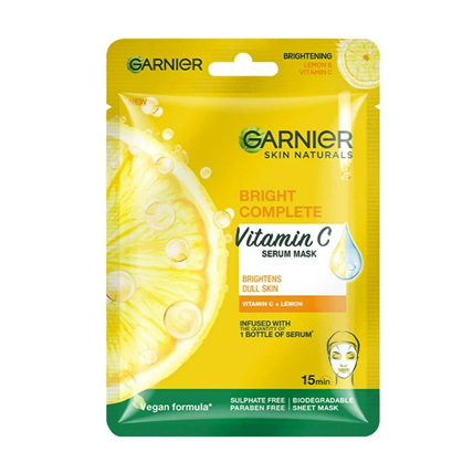 Garnier Face Mask Bright Complete Lemon Serum 